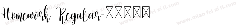 Homework Regular字体转换